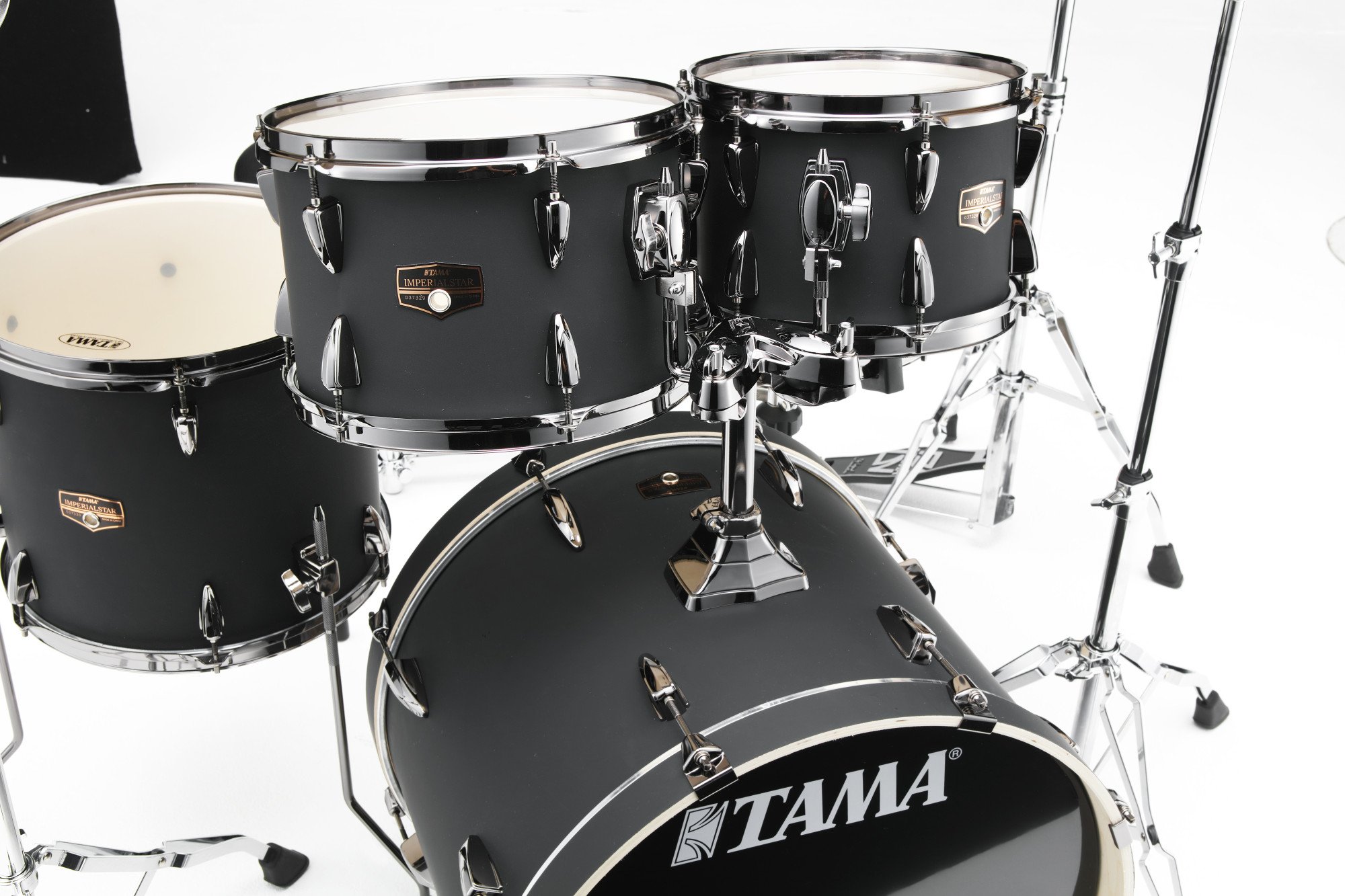 Imperialstar 20" 5pcs Drumset BOB - Blacked Out Nickel HW 