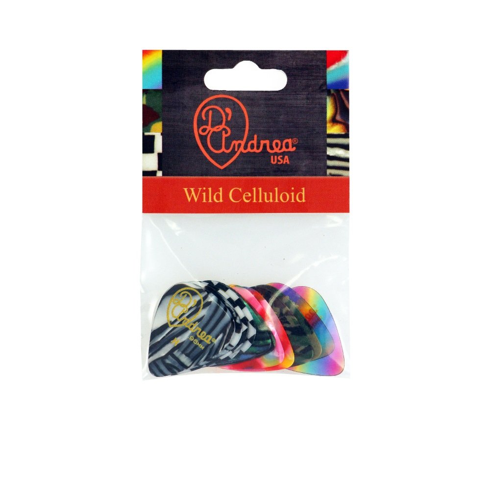 Wild Celluloid Picks - 351 Shape (TWC351 .96HV), 12 pcs Assorted Pick Pack, 0.96 mm 