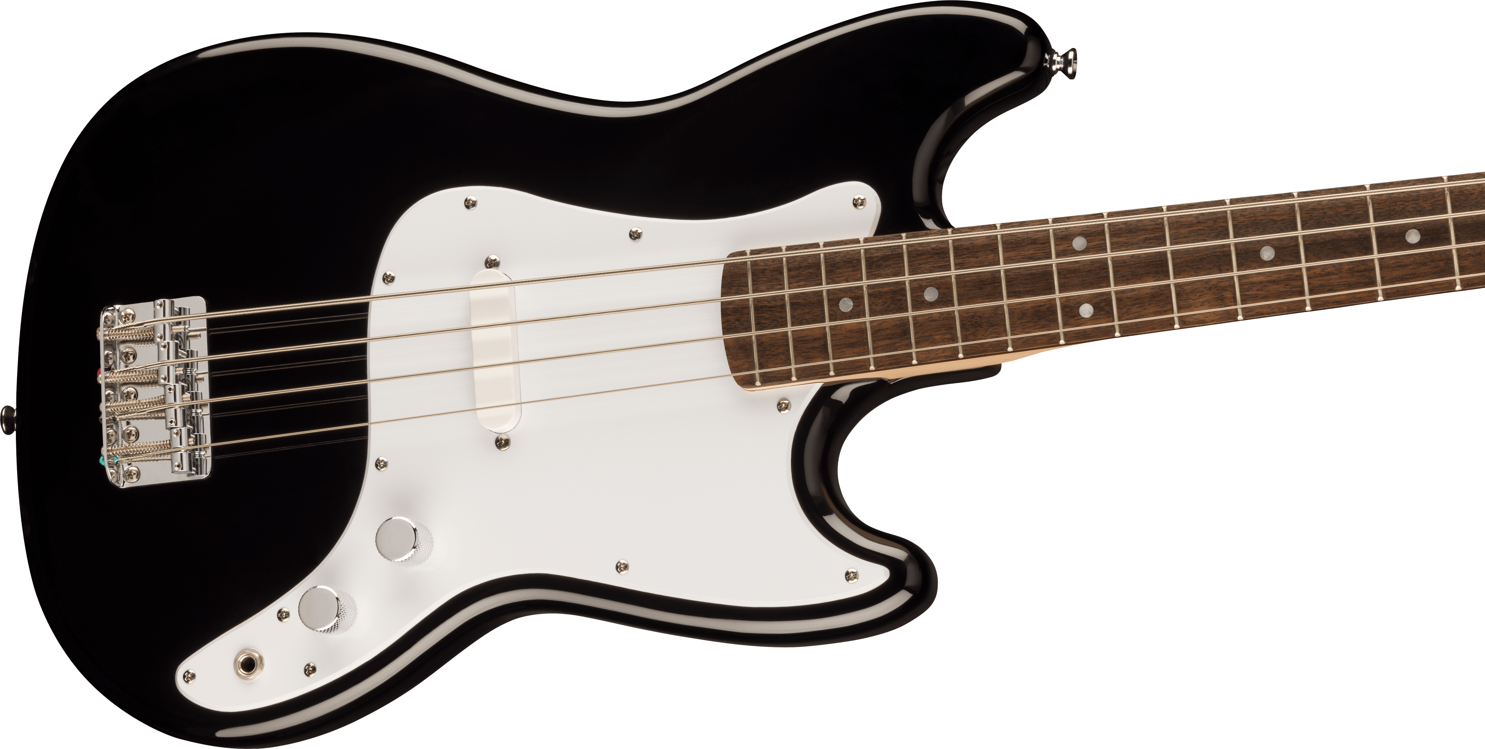 Sonic™ Bronco™ Bass, Laurel Fingerboard, White Pickguard, Black