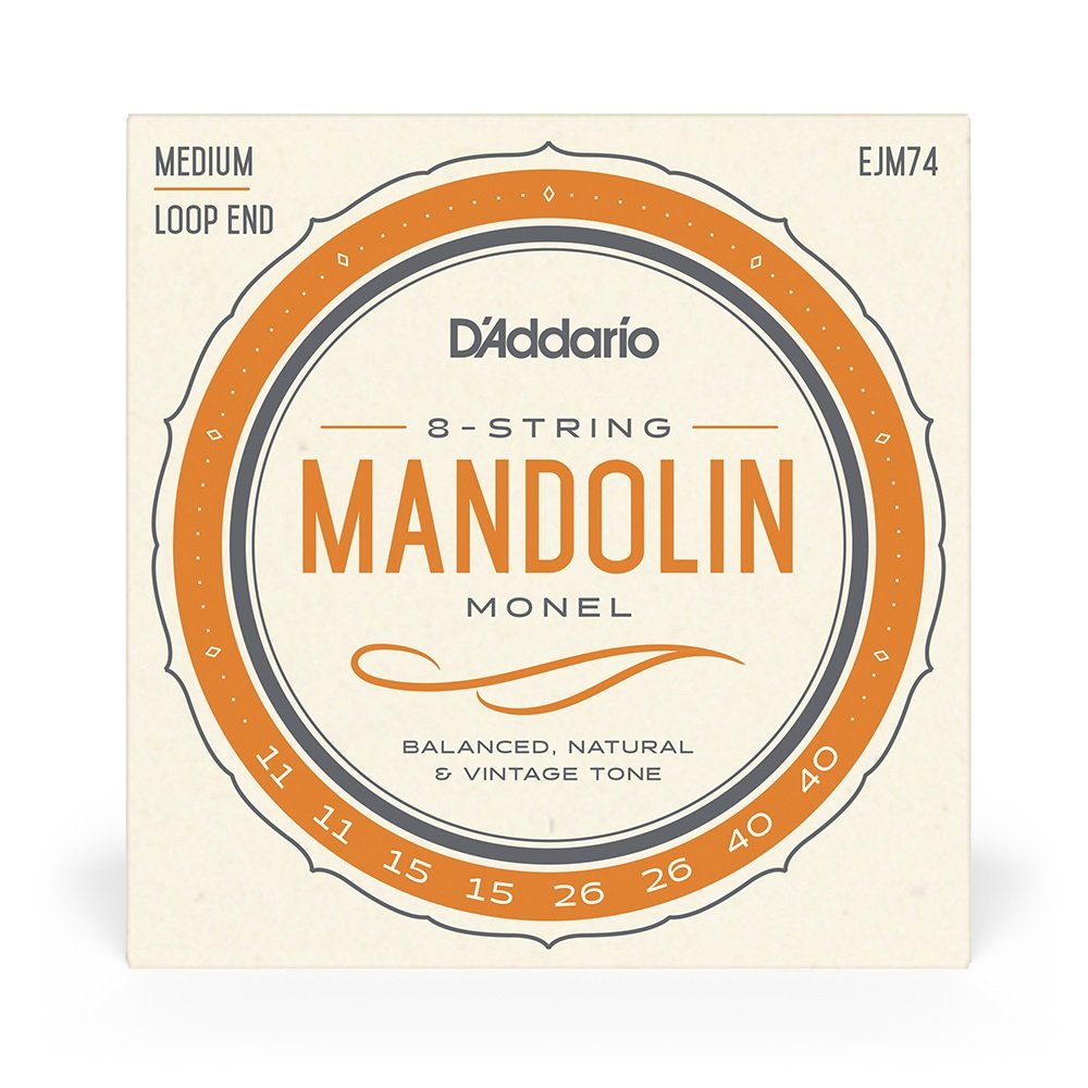 EJM74 Monel-Saiten für Mandoline, mittlere Spannung, 11-40