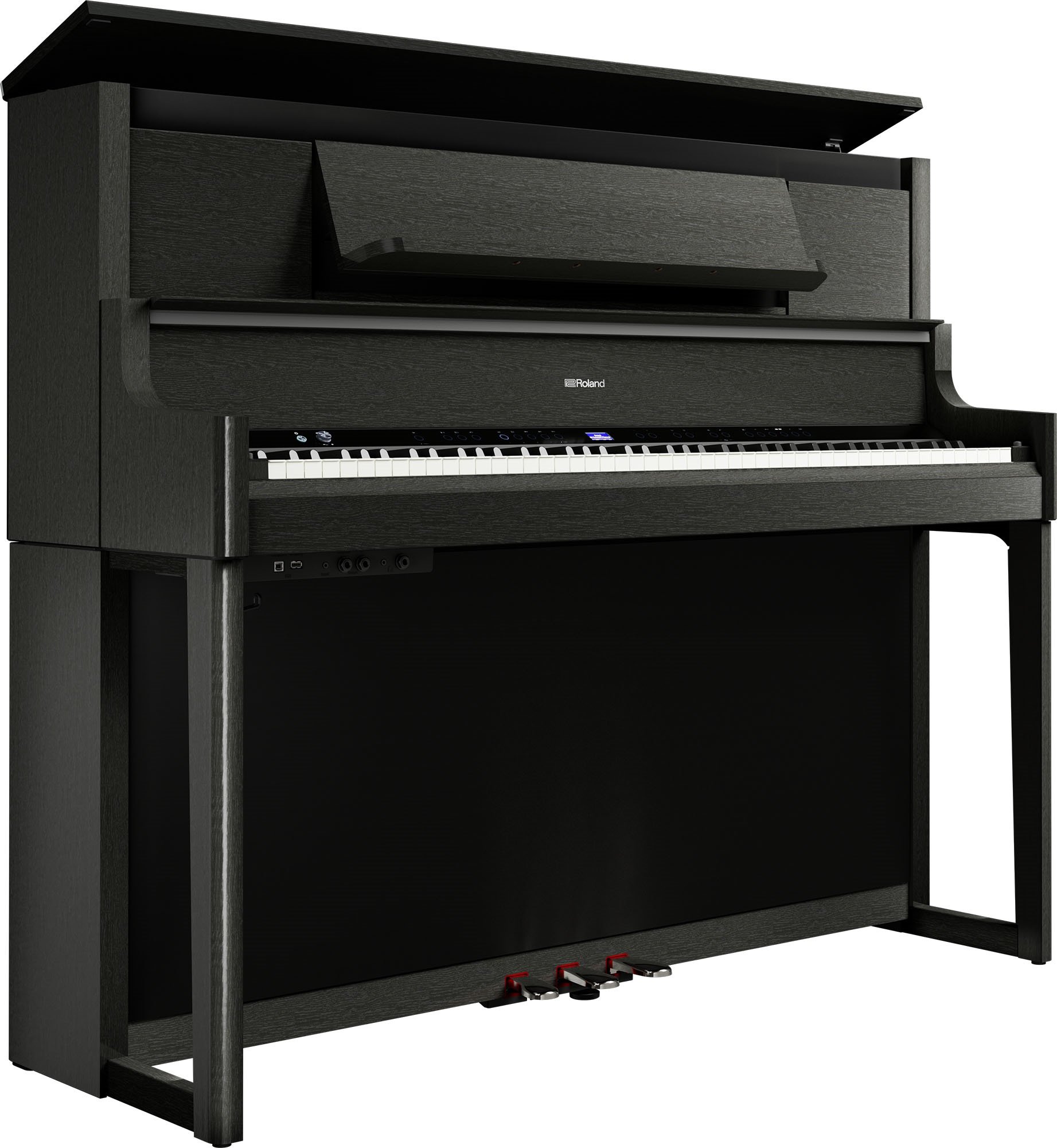 Detailansicht der Hybrid Grand Tastatur des Roland LX-9 CH mit elfenbeinartiger Oberfläche