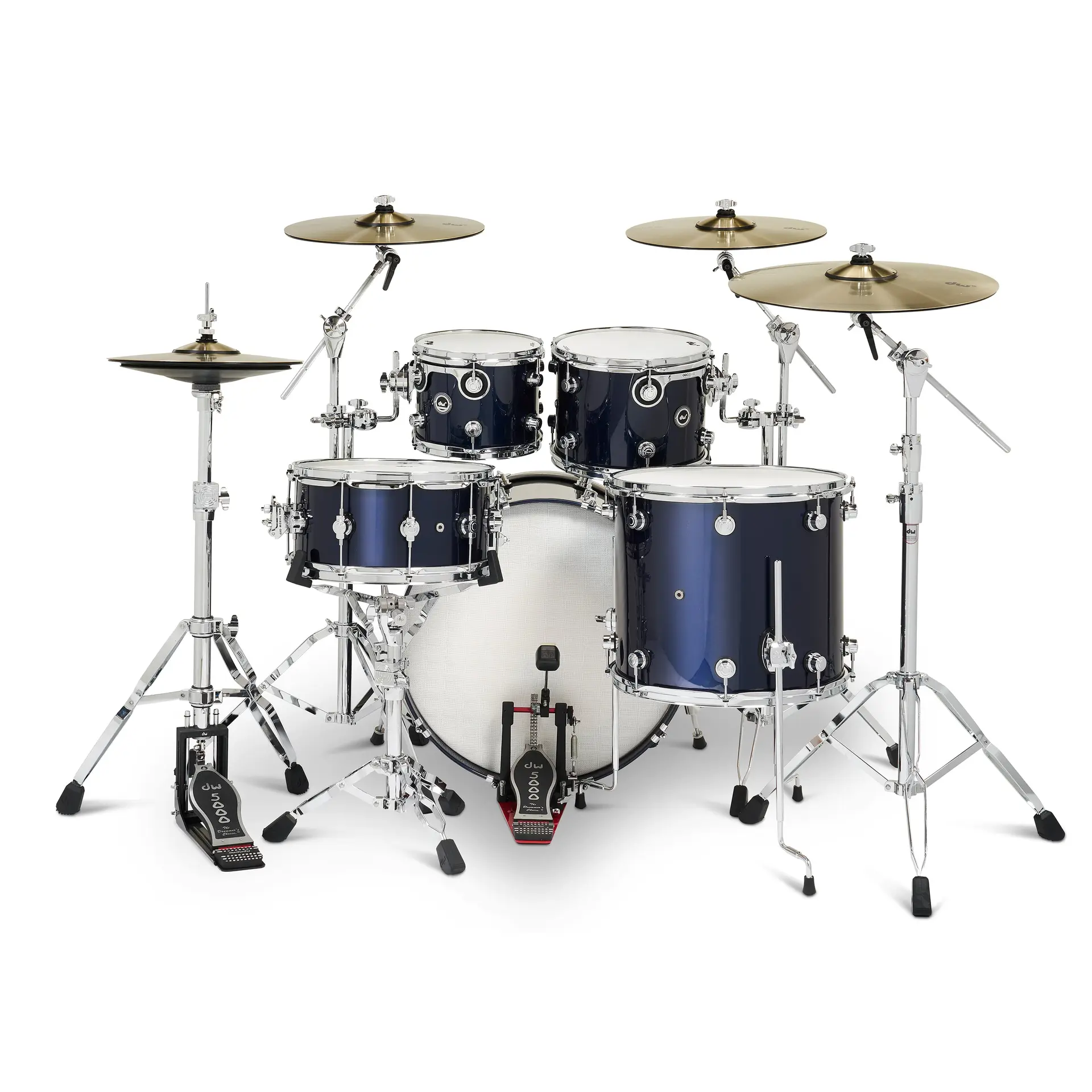 Midnight Blue Metallic | 5-tlg Drum Kit Set mit 4 Becken