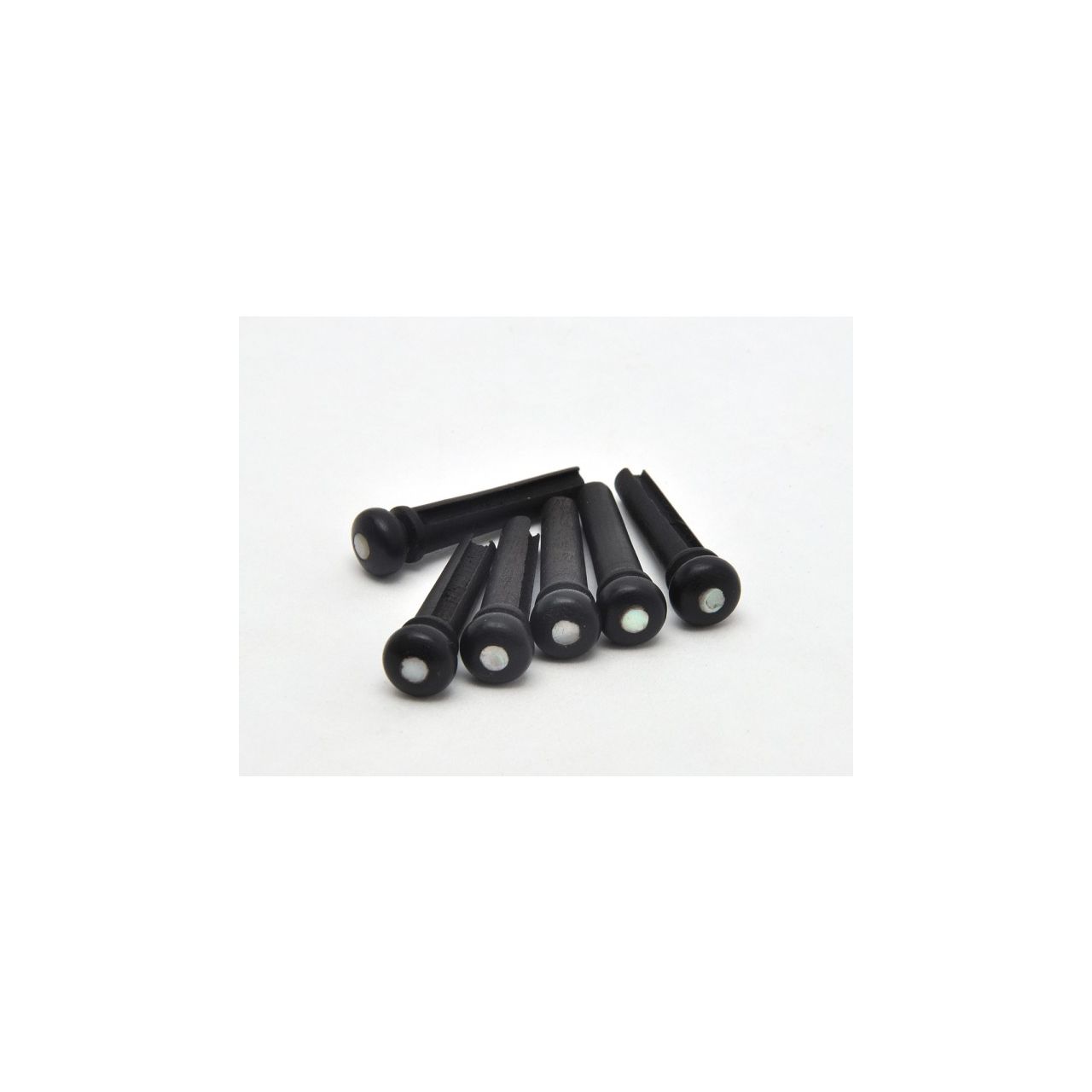 HW101 Acoustic Bridge Pins / Ebenholz mit Perlmutteinlage