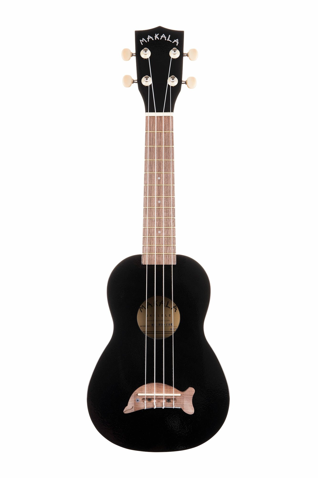 MK-SD-CBK - Charcoal Black Soprano Dolphin Ukulele, with Tote Bag "B-Stock"