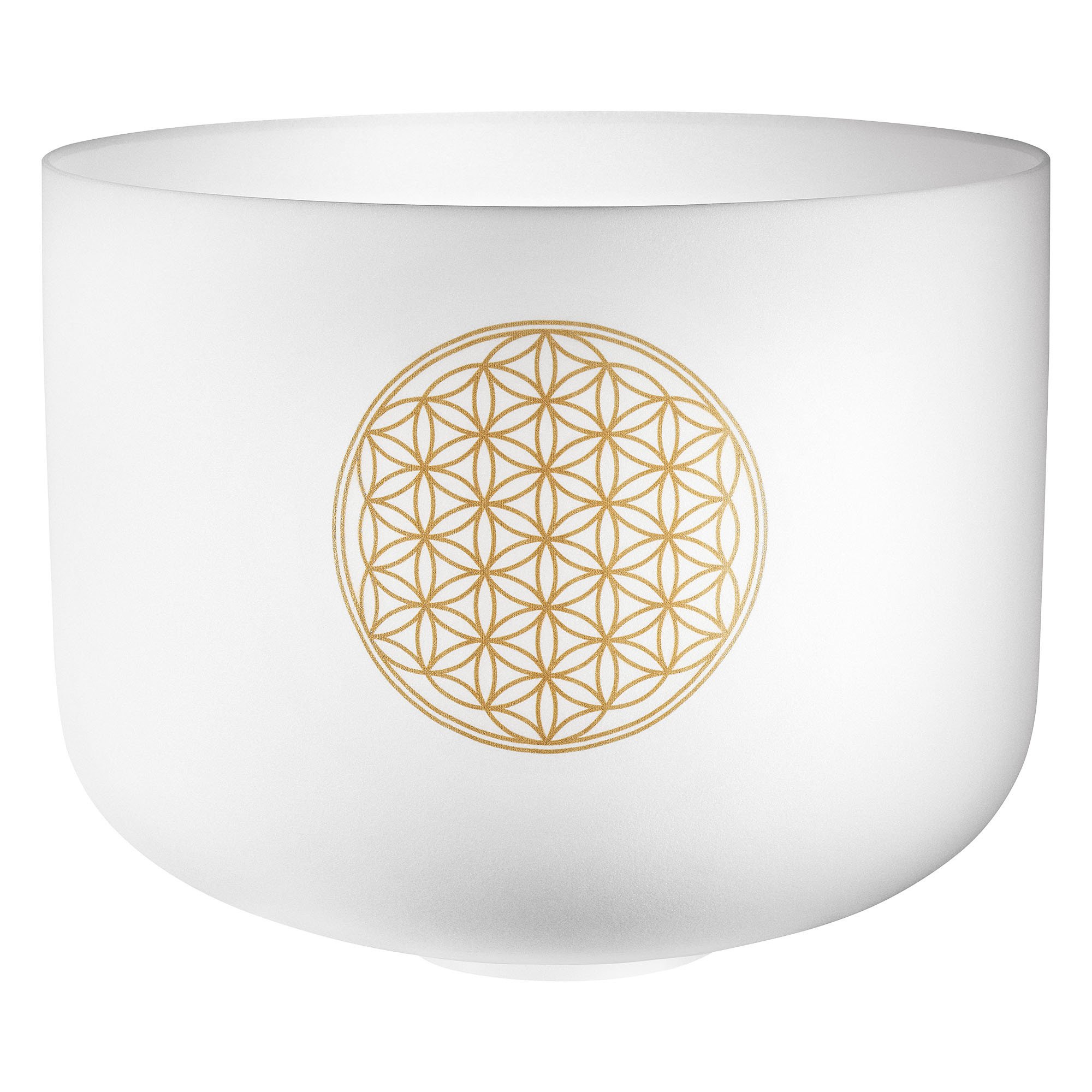 16" Flower of Life Crystal Singing Bowl, 128 Hz / C3