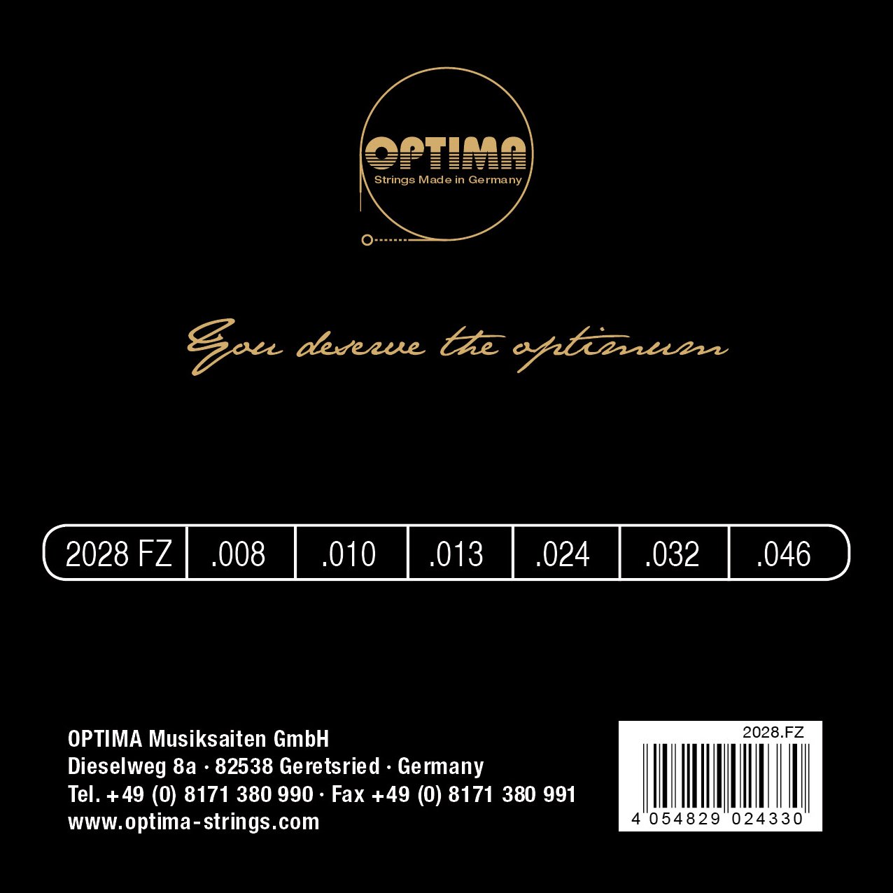 2028FZ Gold Strings Frank Zappa