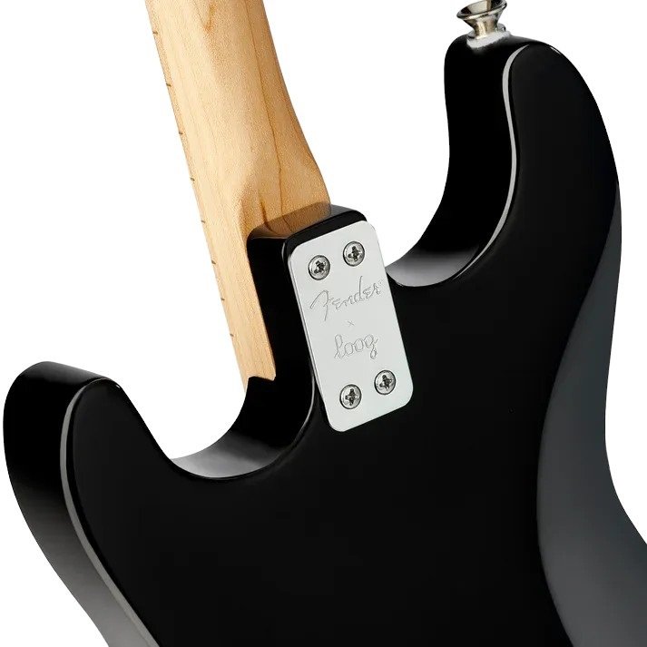 X Fender Stratocaster Black 3-String Kindergitarre