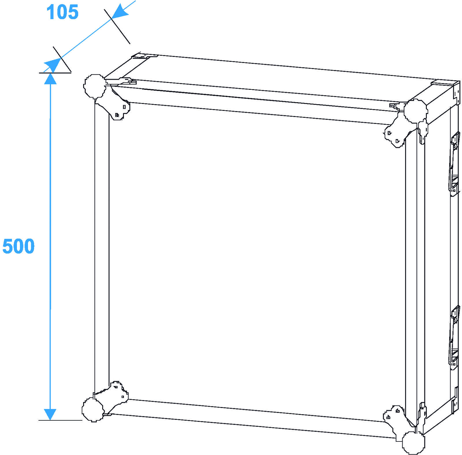 ROADINGER Verstärkerrack PR-2, 10HE, 47cm tief