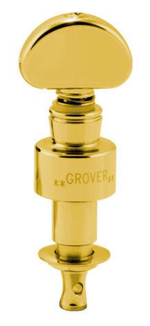 119G Geared Banjo Pegs with Metal Button - 4 pcs. - Gold