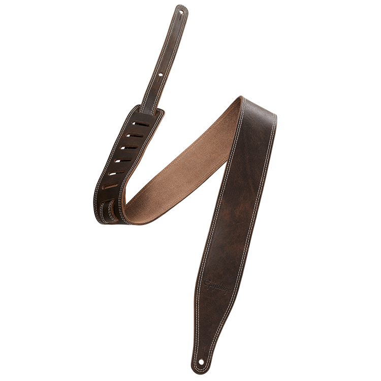 Premium Leather Guitar Strap Brown