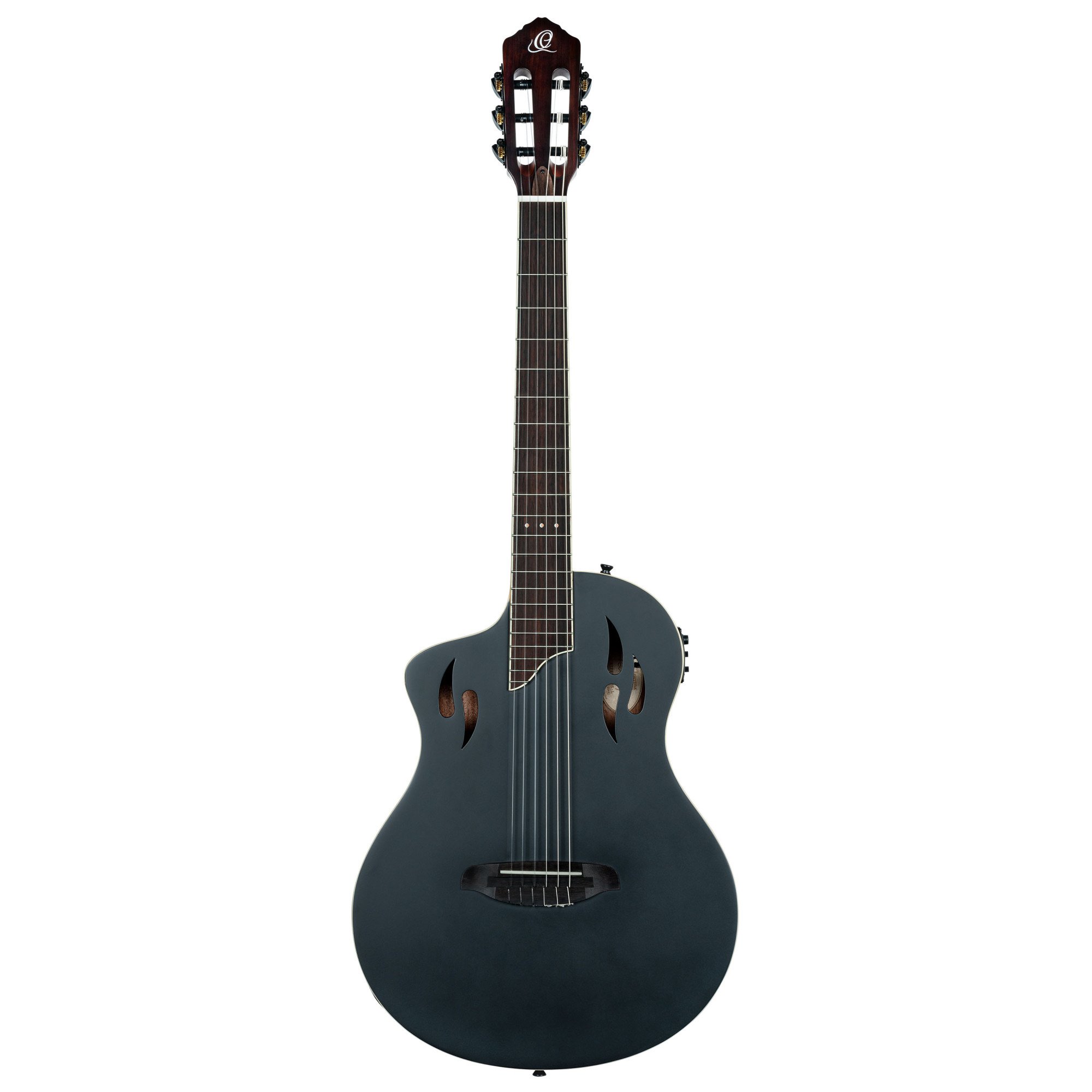 TourPlayer DeLuxe Nylon String Gitarre 6 String Lefty - Fichte Schwarz + Bag