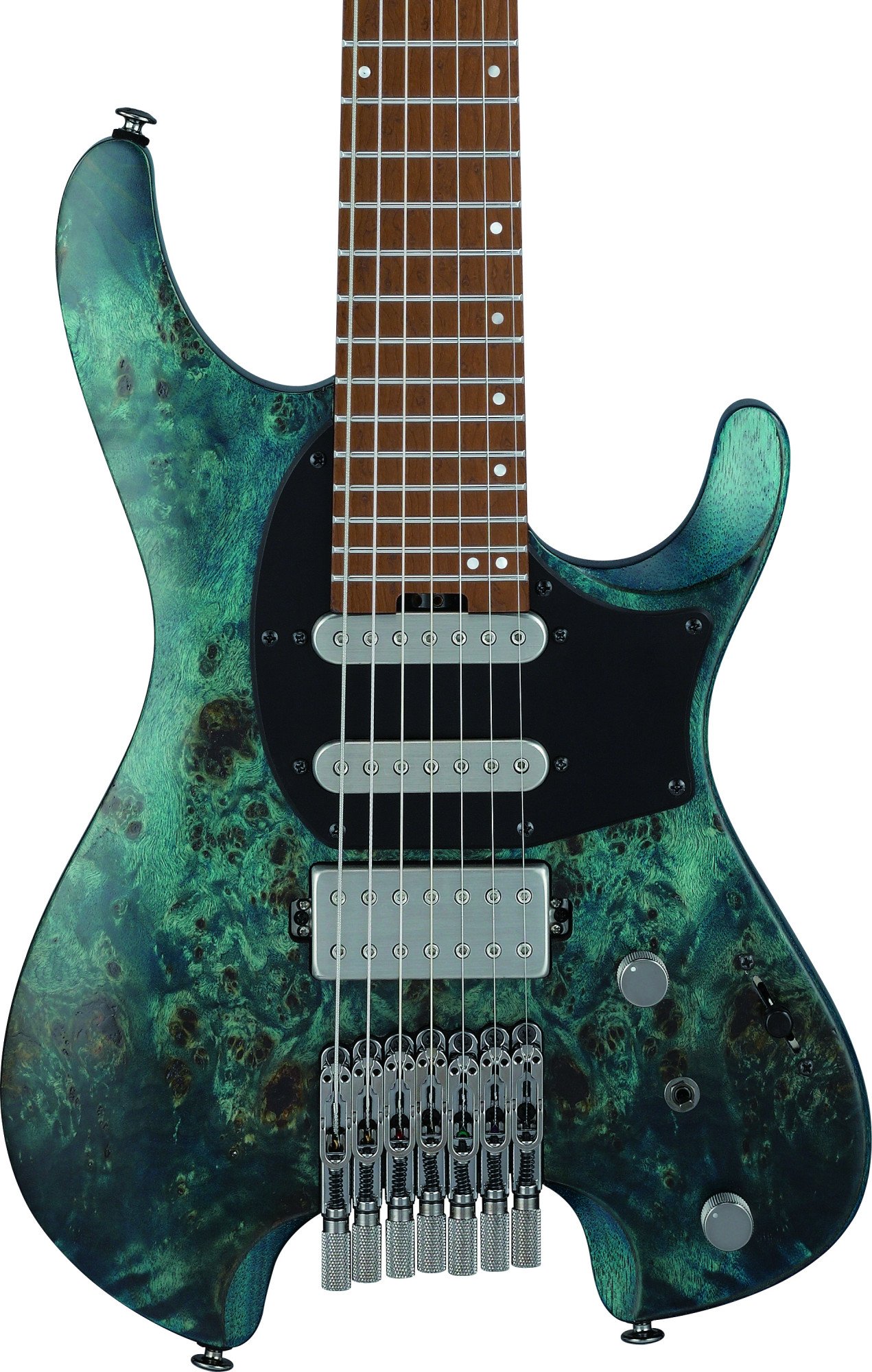 Q547PB-COL Quest 7-Saiter E-Gitarre, Cosmic Blue Low Gloss