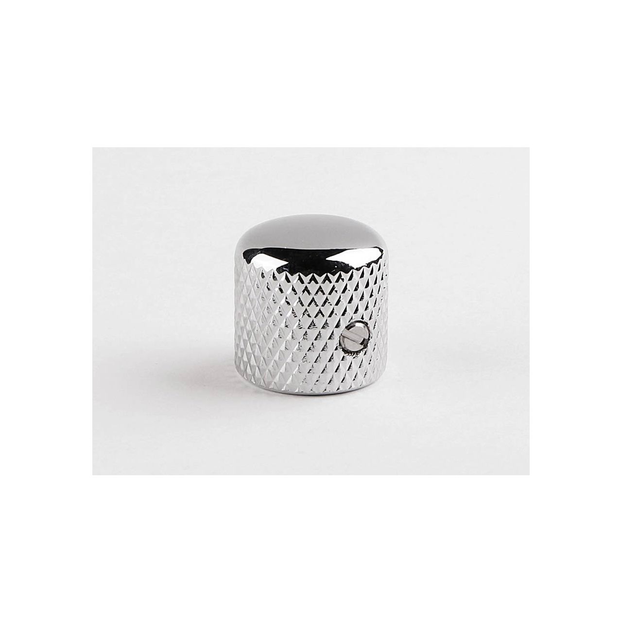 Potiknopf, Dome Knob, Metall, chrom, 19,0mmx19.0mm, mit Schraube, 6,1mm Schaft 