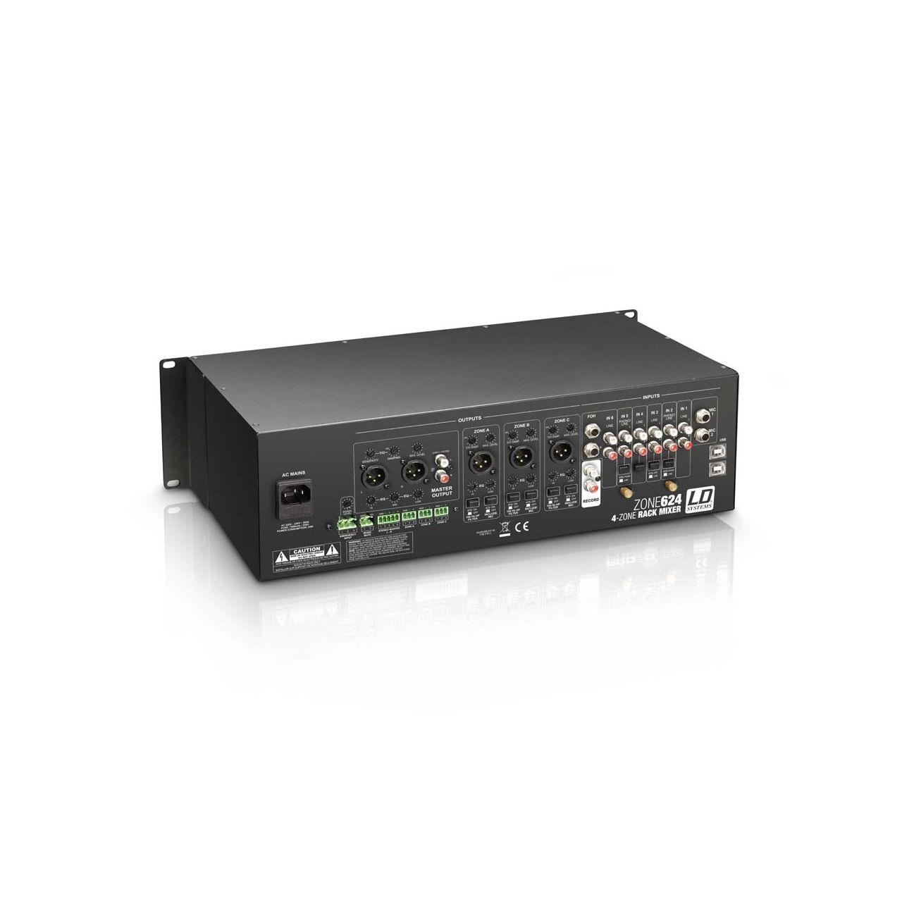 LD Systems ZONE 624 - 19" 4-Zonen Mixer 3HE