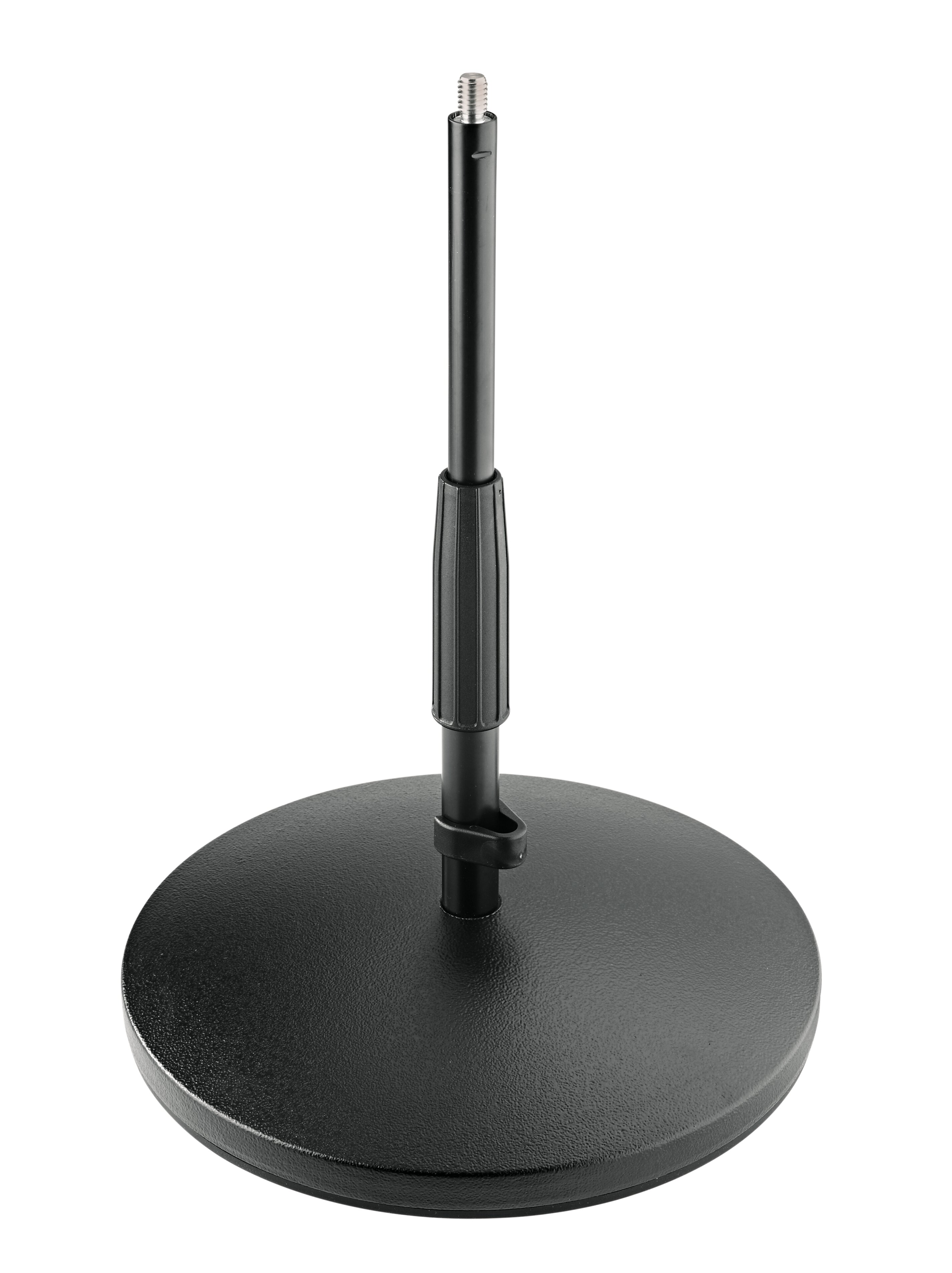 Mikrofonständer, Rundfuß, schwarz, höhenverstellbar, Metall