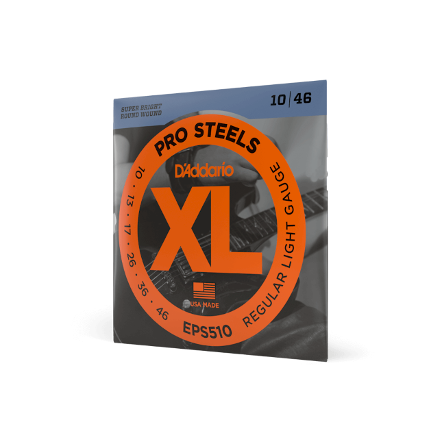 EPS510 ProSteels Electric Guitar Strings, Regular Light, 10-46