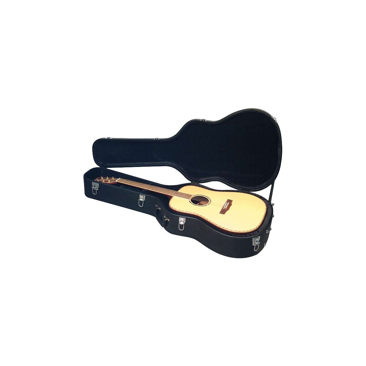Gitarrenkoffer für Westerngitarren - Black Tolex