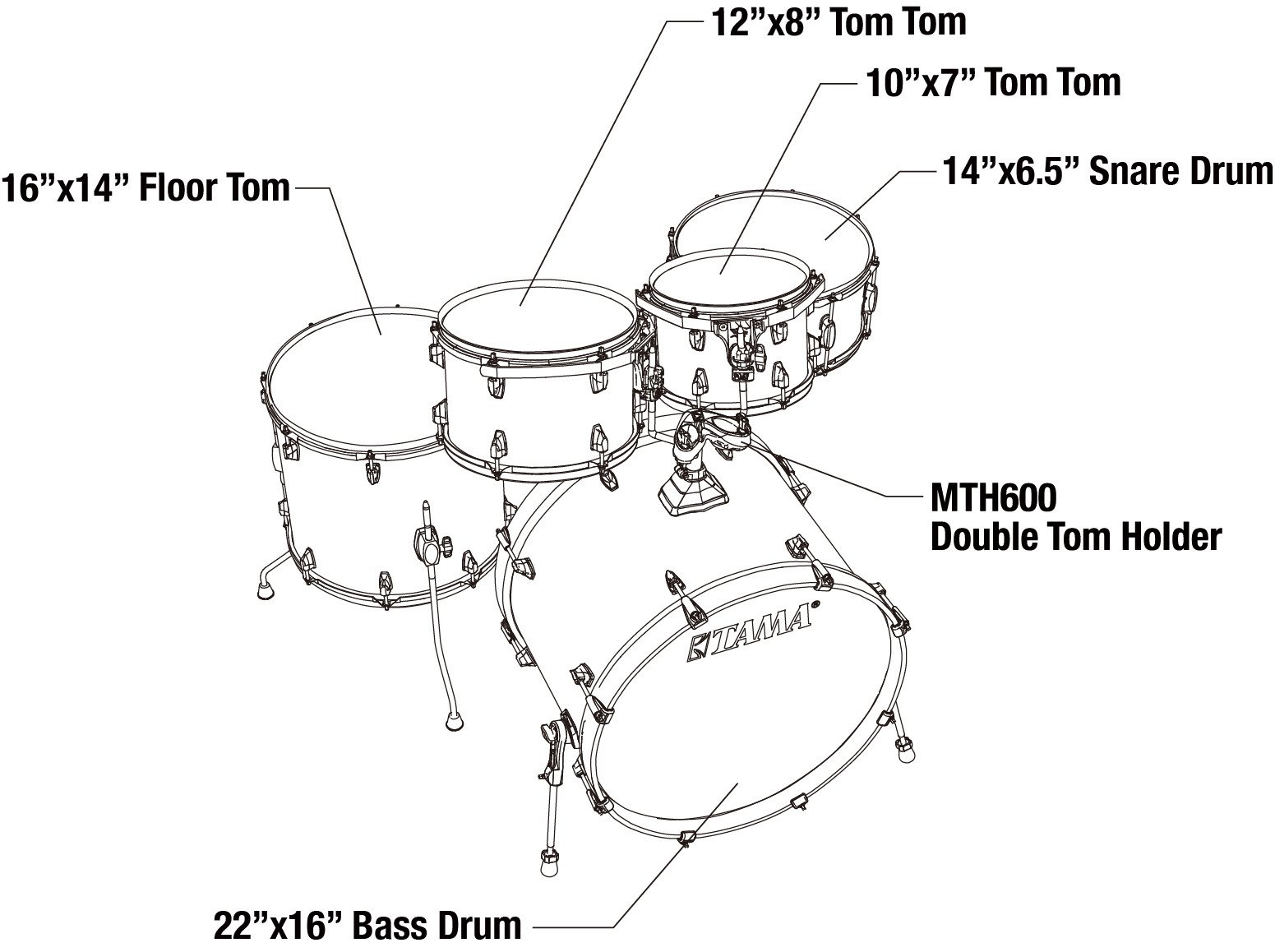 Superstar Classic Maple Shell Kit 5 teilig - Natural Ebony Tiger Wrap