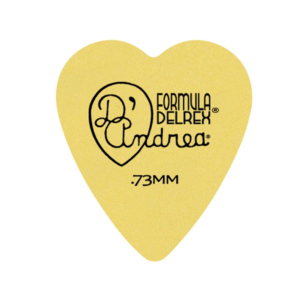 Formula Delrex Picks - 323 Shape (RD323 .73MD), 72 pcs Refill Bag, 0.73 mm, Yellow