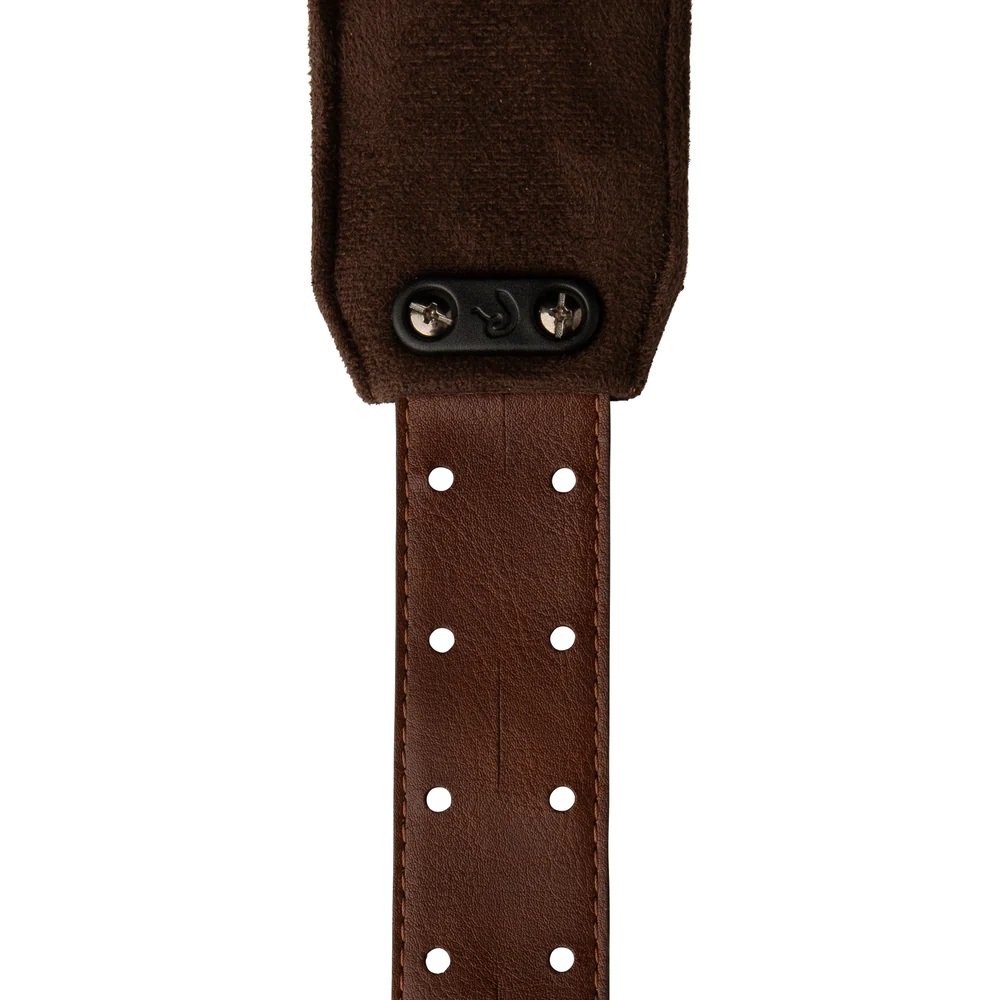 2.4" Padded Guitar Strap w/RAS, Custom Leather (Faux) Birds, Sanguine