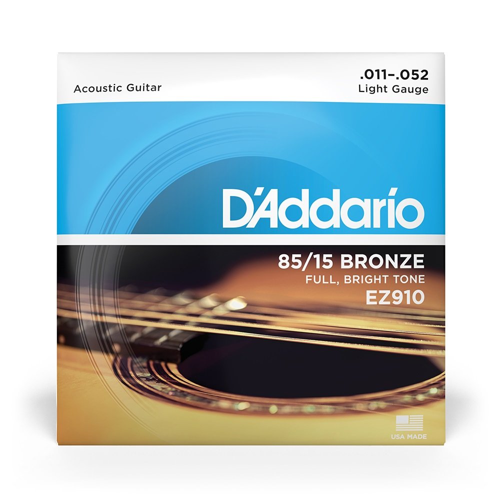EZ910 Saiten für Akustikgitarre, 85/15 Bronze, Light, 11-52