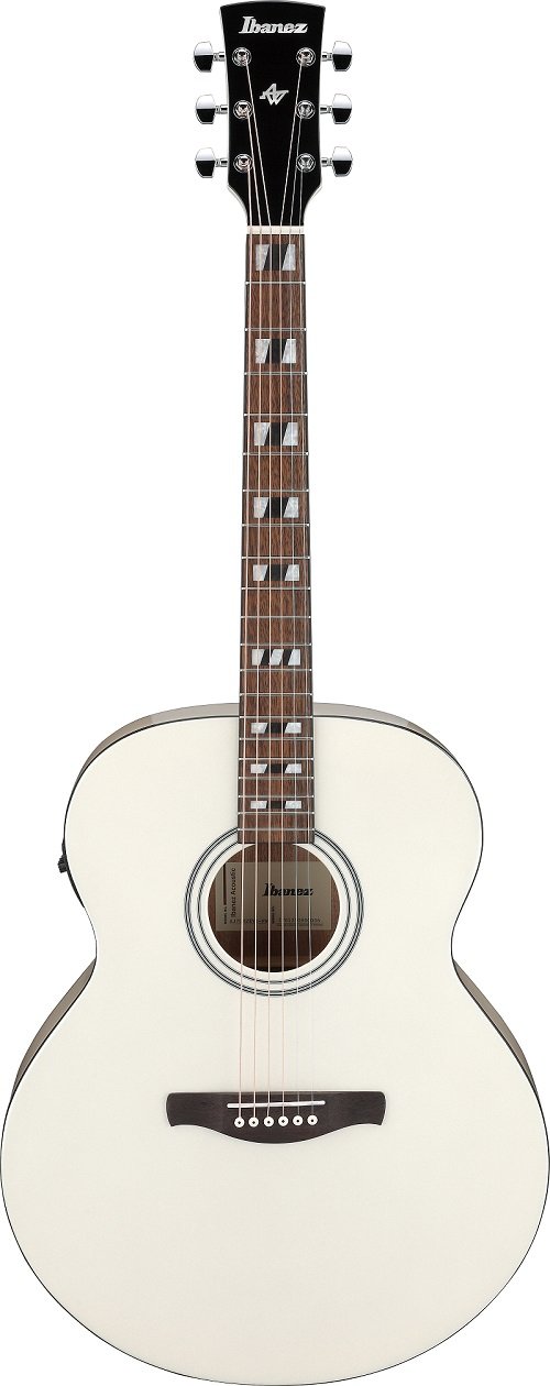 AJ70M2E-PW Pearl White Artwood Jumbo Westerngitarre  