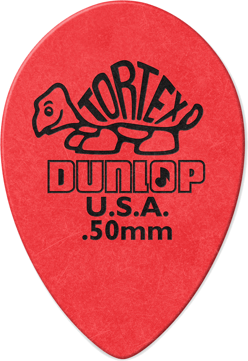 Tortex Small Teardrop Picks, Refill Pack, 36 pcs., red, 0.50 mm 