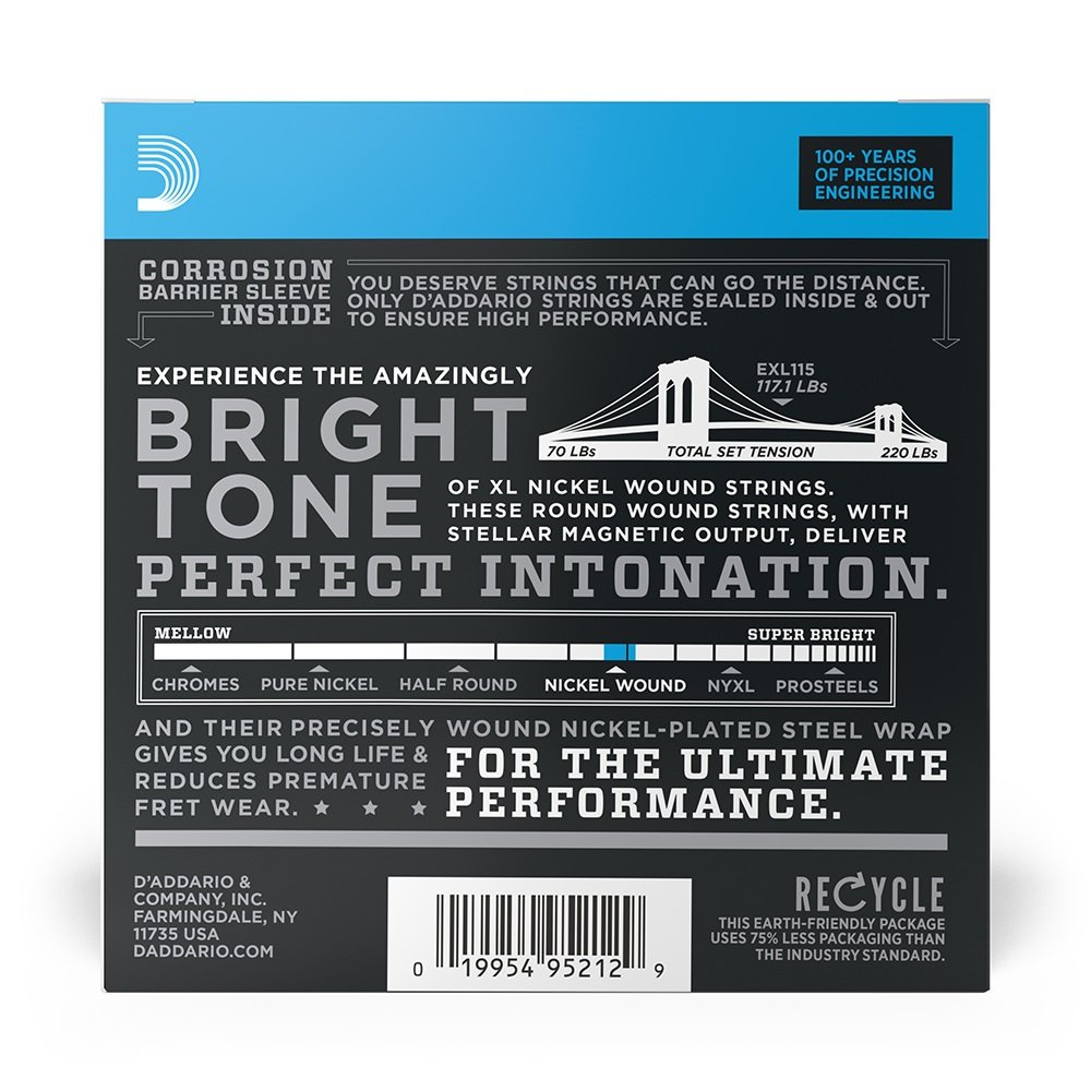 EXL-115-10P 011"-049" - Jazz/Blues/Rock 10'er Pack