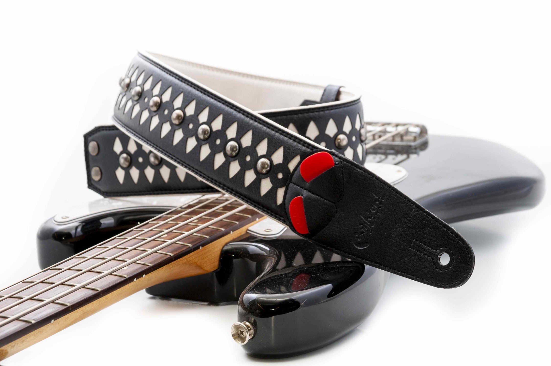 Armour White Guitar Strap