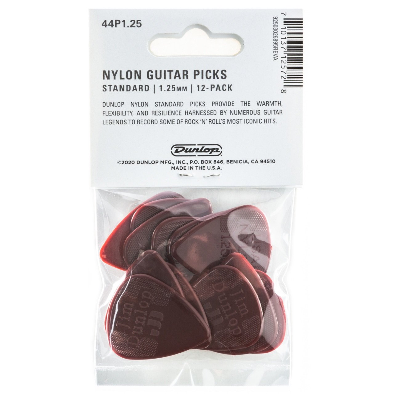 Nylon Standard Picks 1.25 mm Player's Pack 12 pcs.