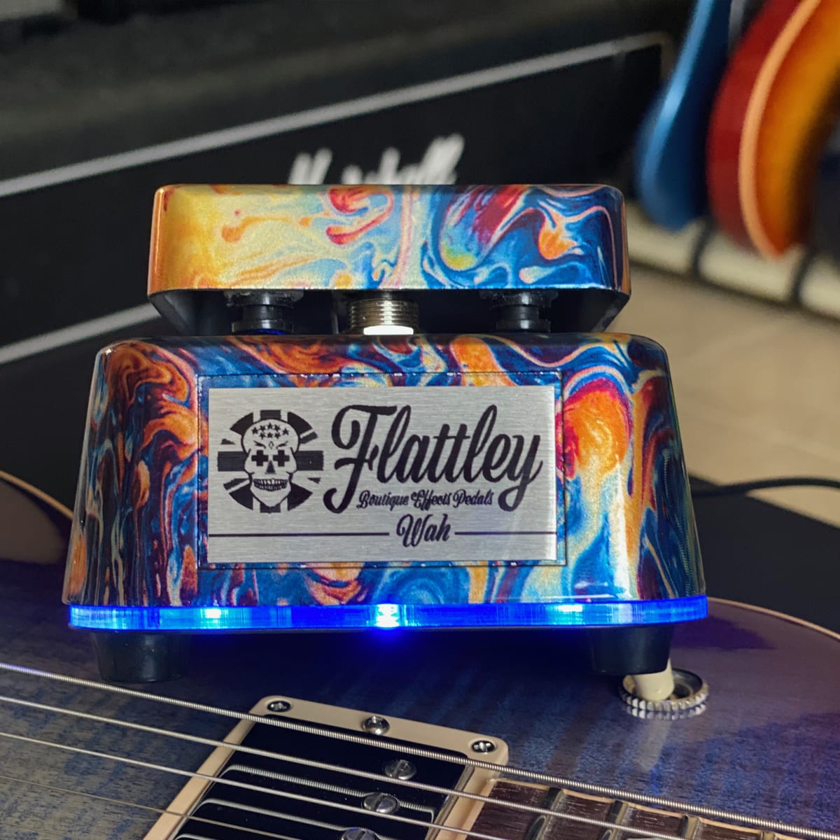 Wah Pedal - Silver Oil Slick finish
