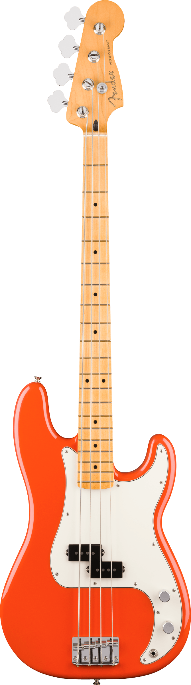 E-Bass, Korpus aus Holz, Orange, Ahornhals, Viersaitig