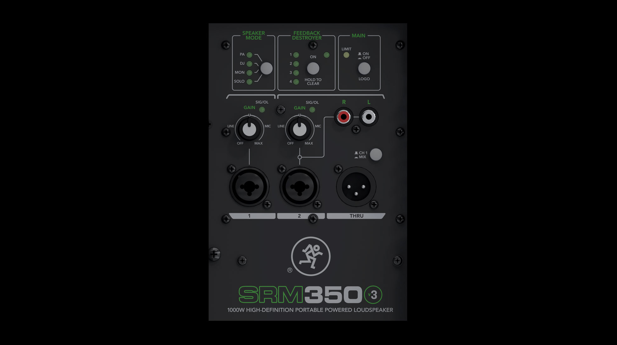 SRM350v3 Tragbarer 10" Aktivlautsprecher mit 1000 W