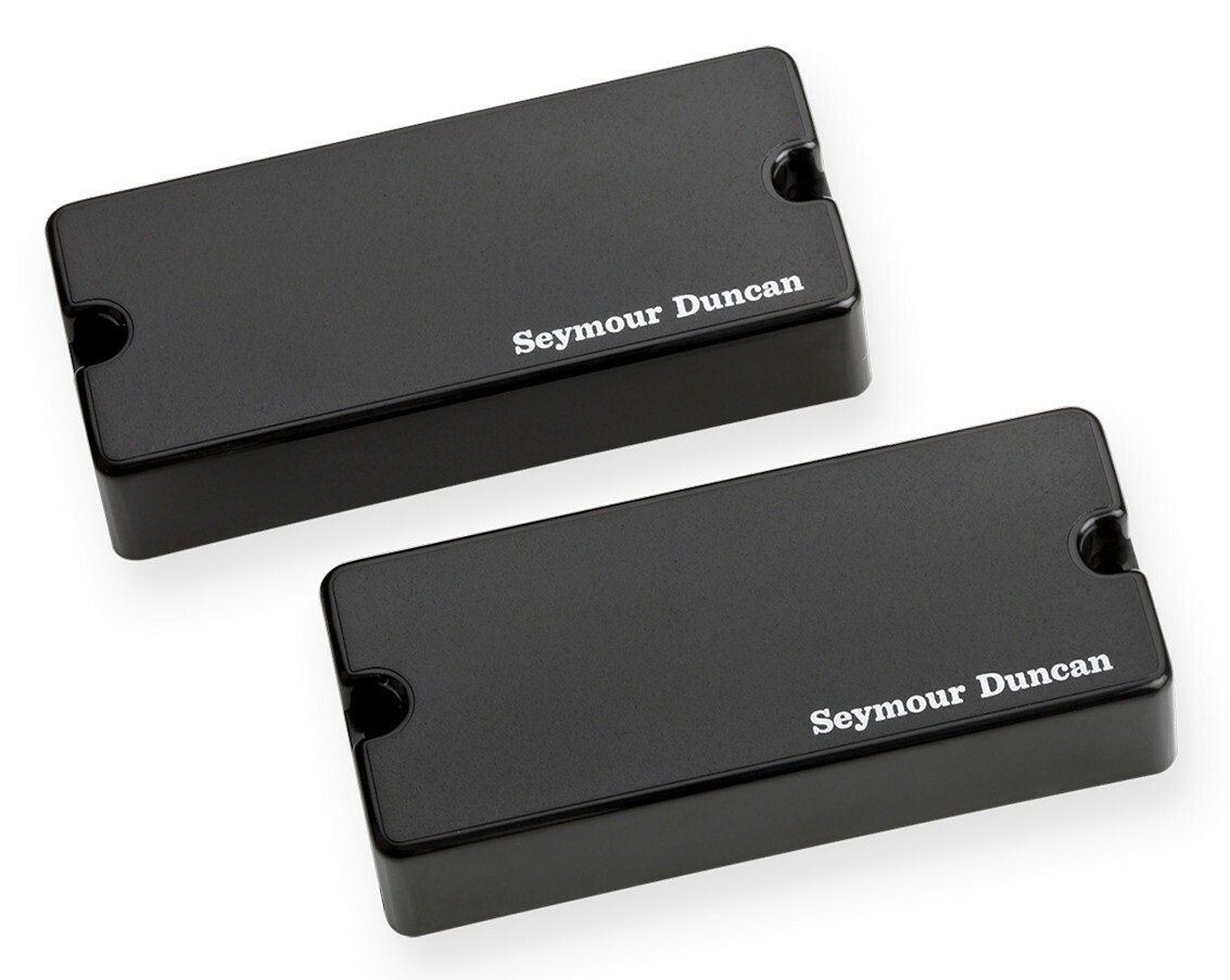 SSB-4S - Passive Soapbar, 4-String, Bass Pickup Set, Phase II/EMG Size - Black