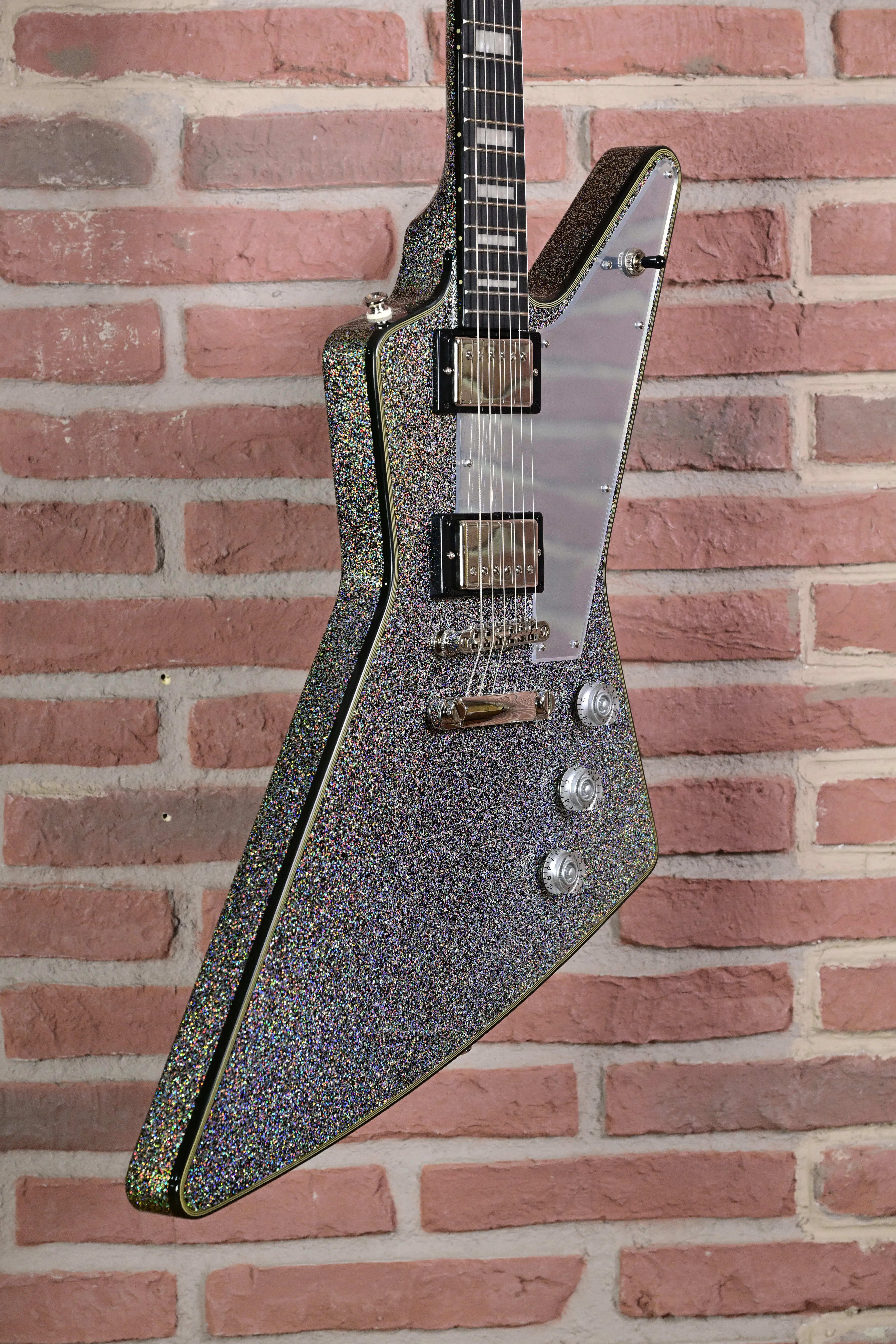 Lzzy Hale Explorer Custom Black Diamond Holographic Sparkle