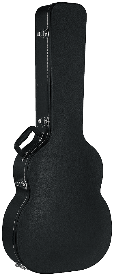 Acoustic Guitar Hardshell Case (Maccaferri), Arched Lid, Curved - Black