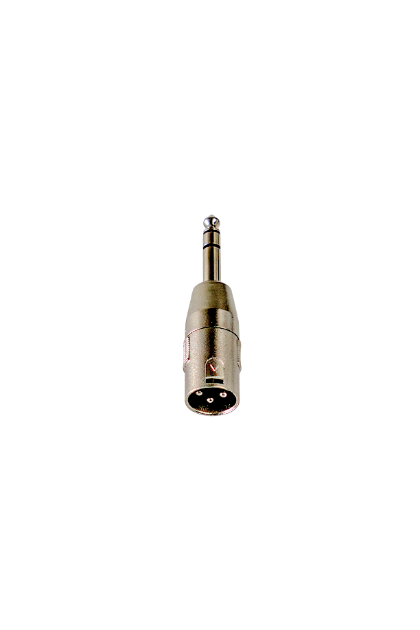 Audioadapter, 6,3-mm-Klinkenstecker, XLR-Buchse, Metallgehäuse, Silberfarben