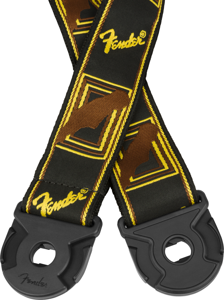 Quick Grip Locking End Strap, Black, Yellow and Brown, 2"