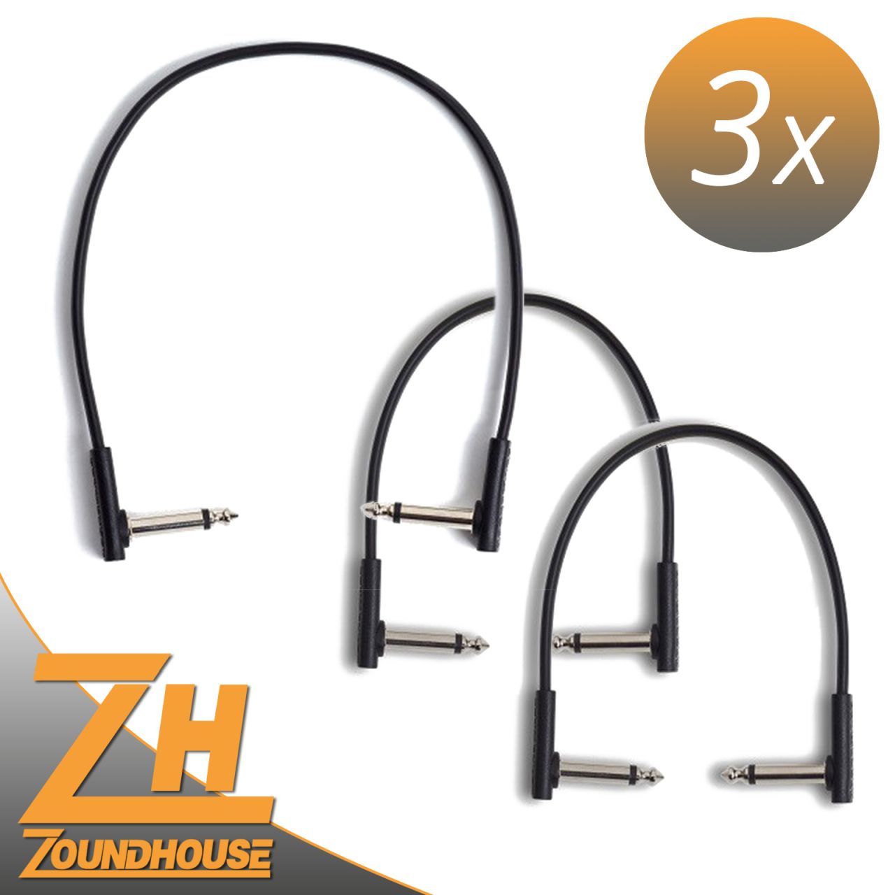 3 x Flat Patch Cable 20+20+30 cm - Patchkabel-Set