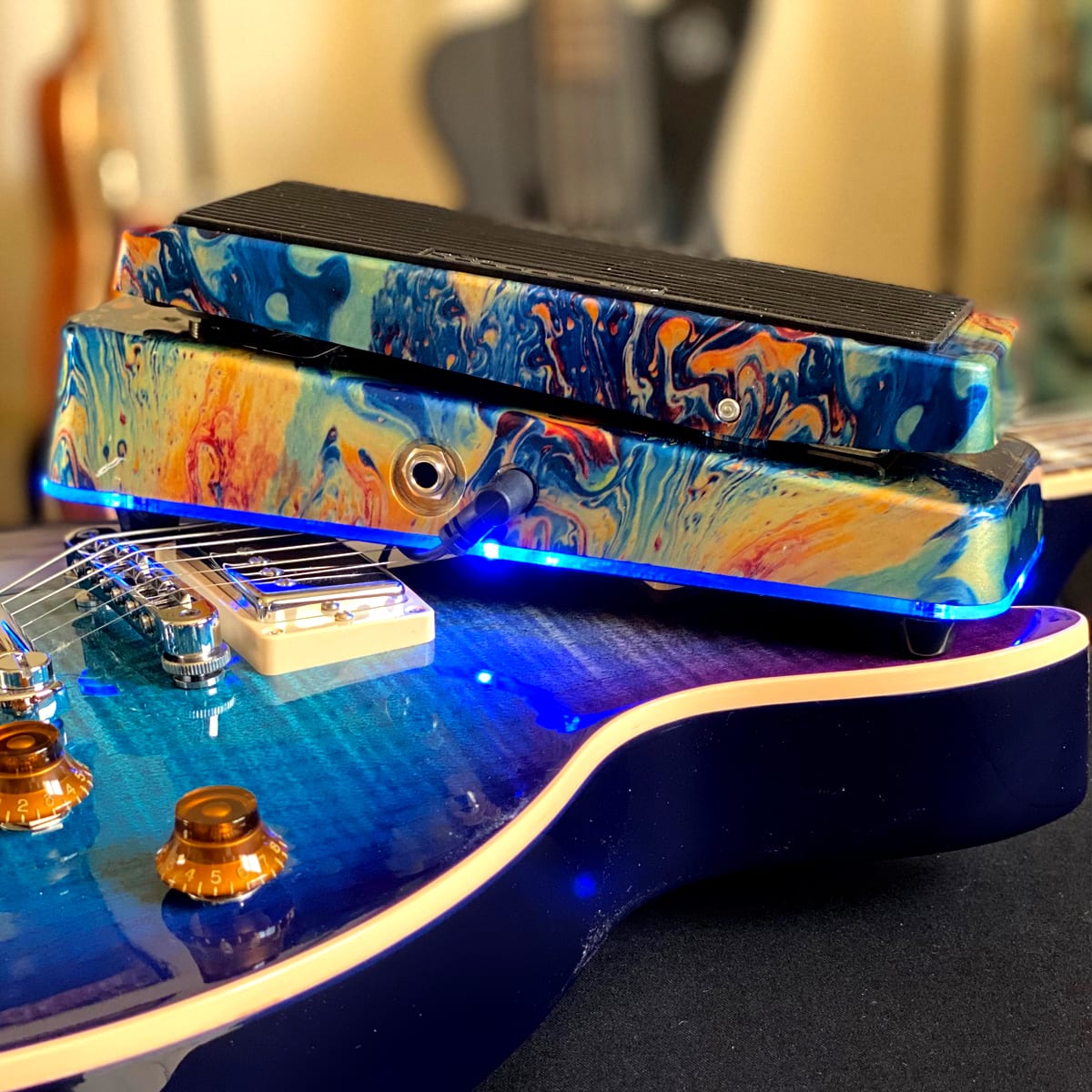 Wah Pedal - Silver Oil Slick finish