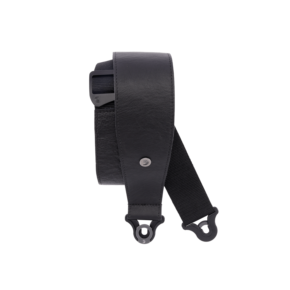 Comfort Auto Lock-Gitarrengurt aus Leder Black