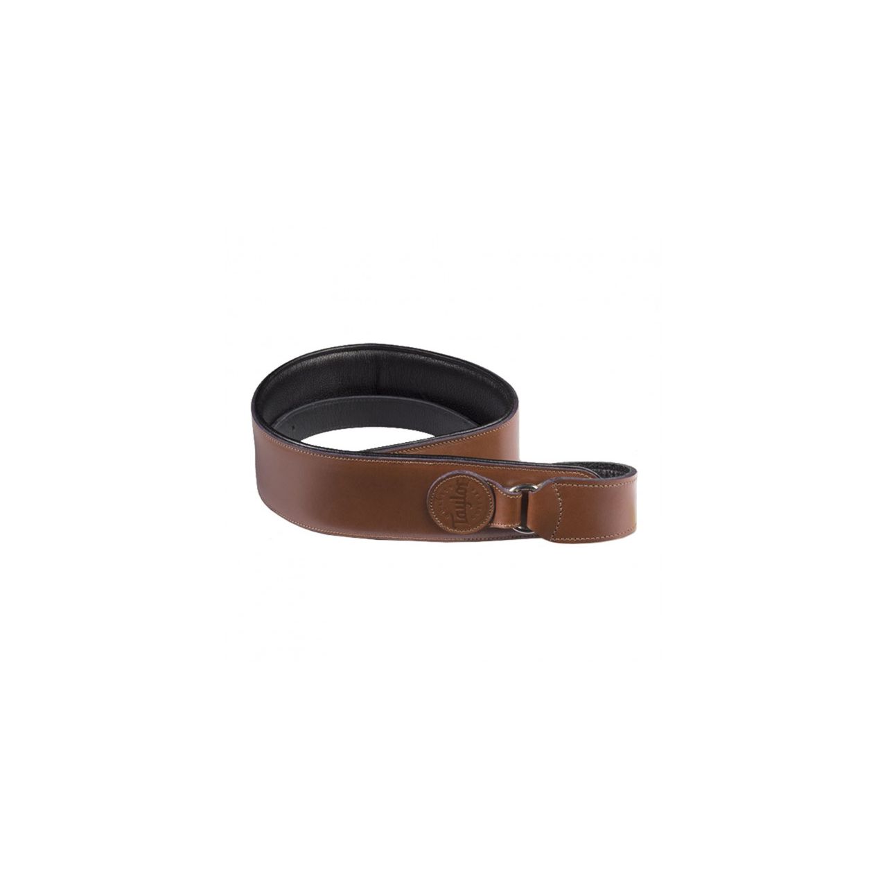 Badge Guitar Strap - Gitarrengurt Leder in hellbraun