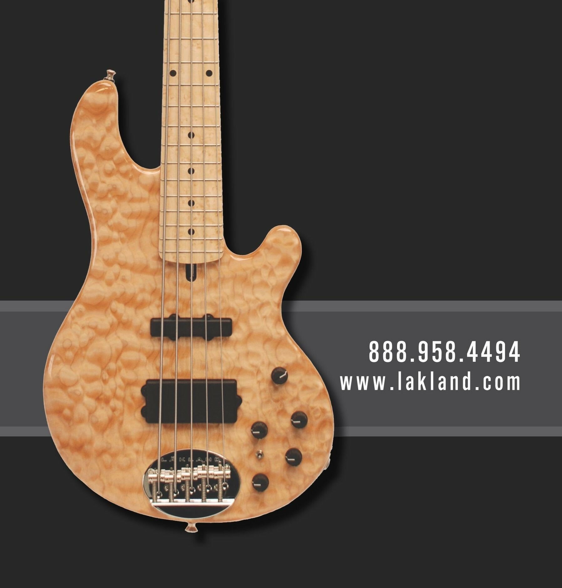 Custom Wound Stainless Steel - Electric Bass String Set, 5-String, Light, .040-.128