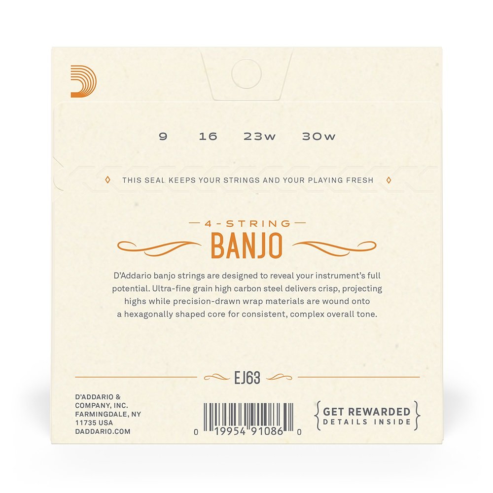 EJ63 Tenor Banjo Strings, Nickel, 9-30