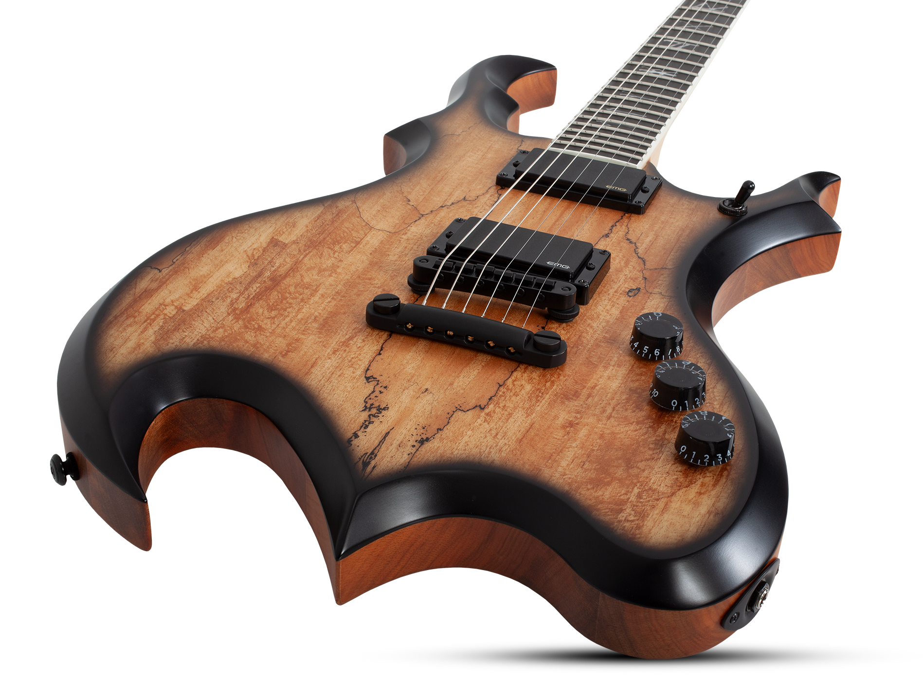 Wrathmaker Spalted Maple Black Burst