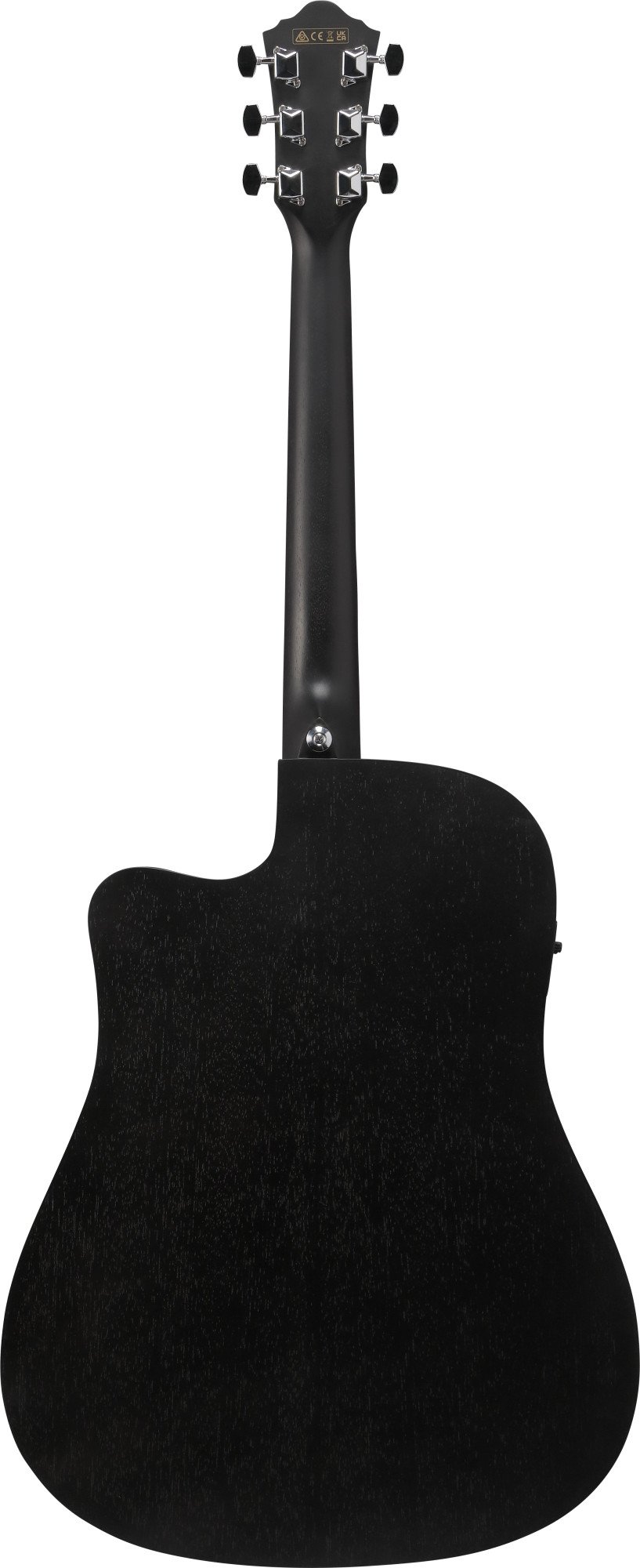 V44CE-WK Westerngitarre Weathered Black Open Pore
