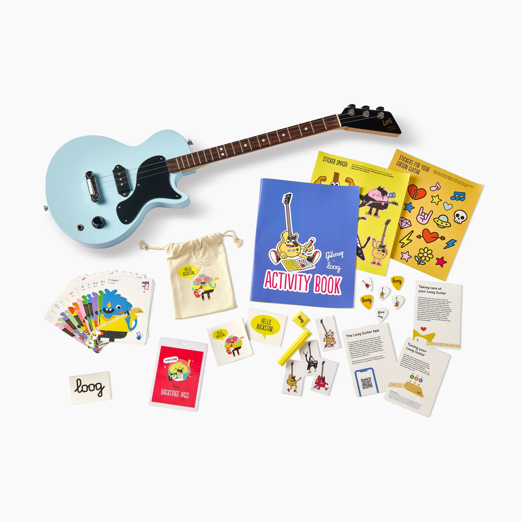 X Gibson Les Paul Electric Guitar Frost Blue