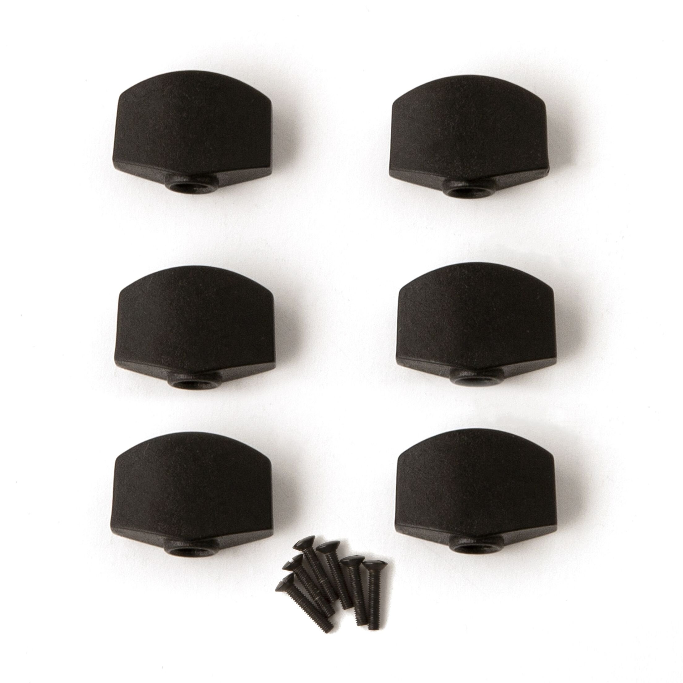 Low Mass Locking Tuner Buttons, Black (6er set)