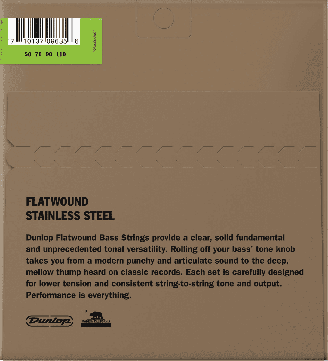 Bass Flatwound Stainless Steel - Bass String Set, 4-String Heavy, .050"-.110"