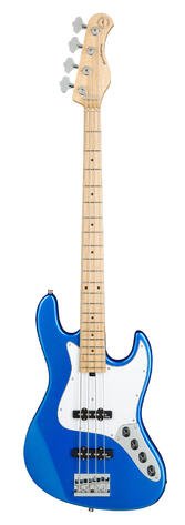 MetroExpress 21-Fret Vintage J/J Bass, Maple Fingerboard, 4-String - Solid Ocean Blue Metallic High 